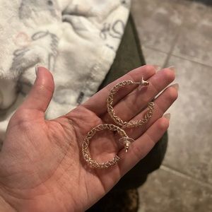 Rose gold hoops